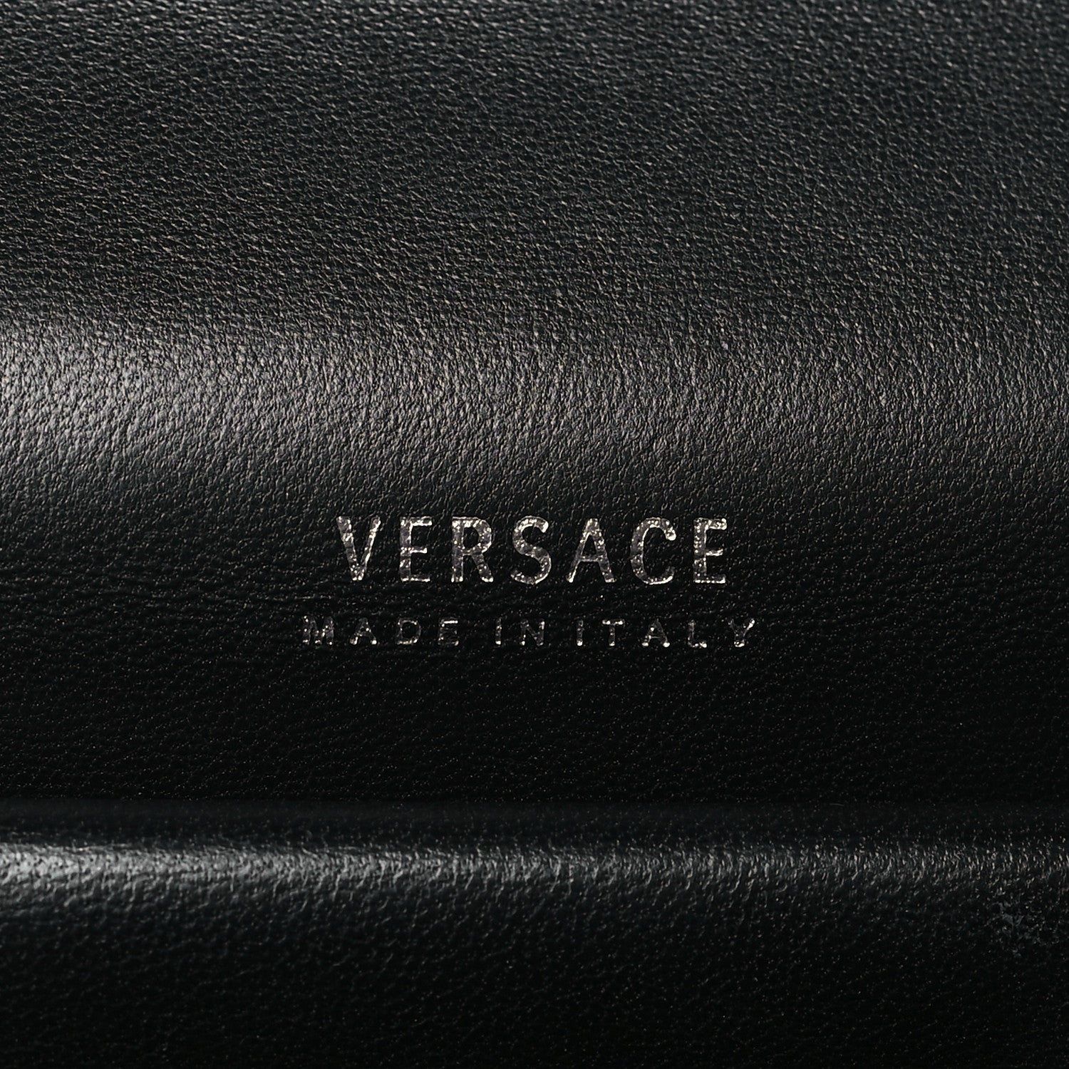 Versace Nappa Quilted Virtus Top Handle Shoulder Bag Black 6 of 10