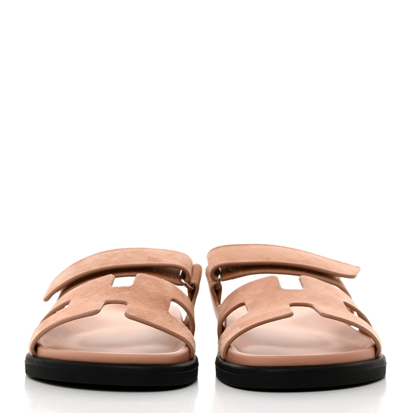 Suede Goatskin Womens Chypre Sandals 37.5 Nude