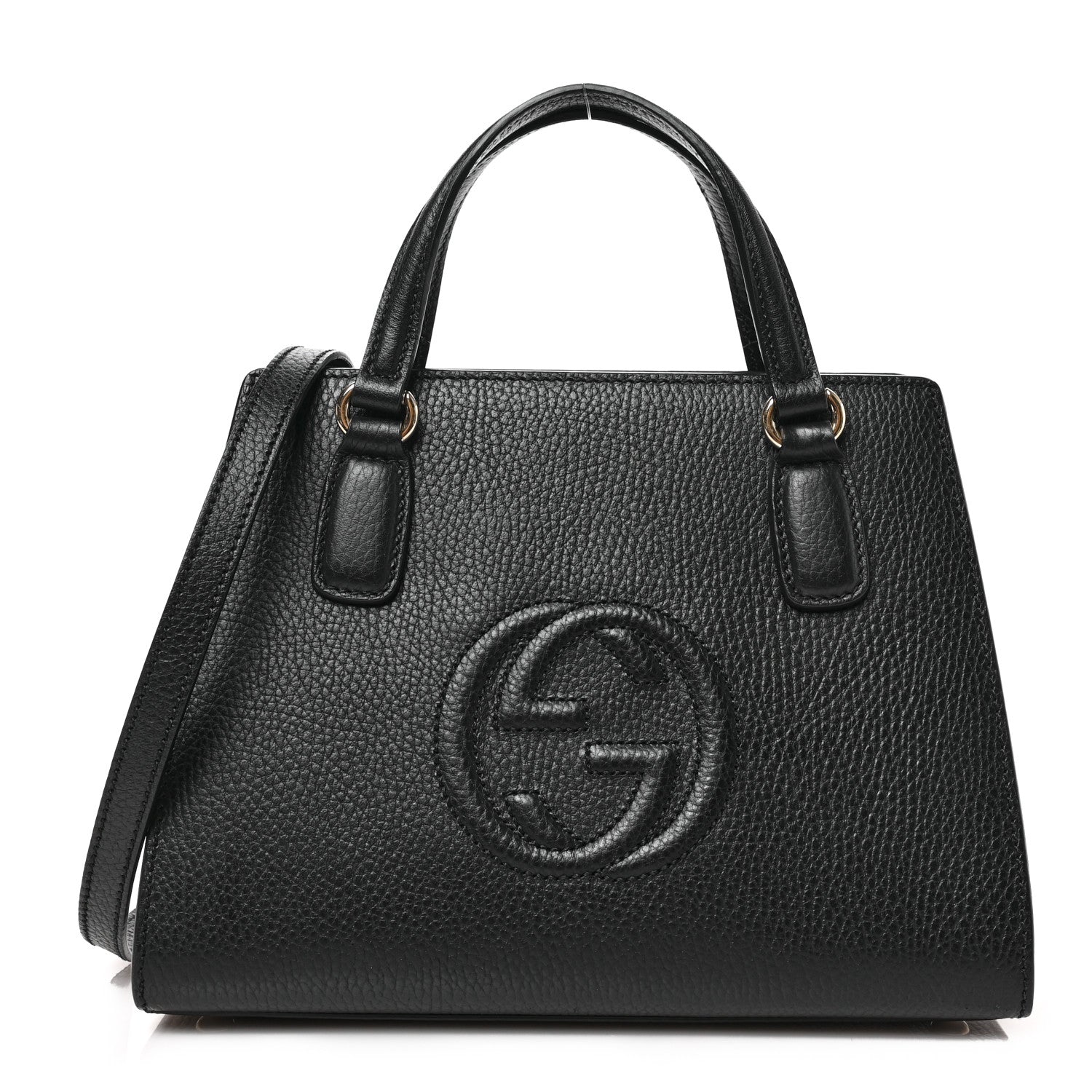 Gucci Dollar Calfskin Medium Soho Top Handle Satchel Black 1 of 9