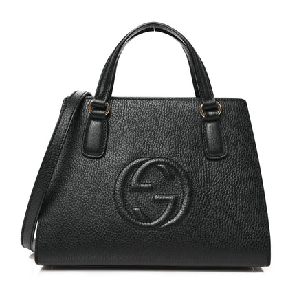 Gucci Dollar Calfskin Medium Soho Top Handle Satchel Black 1 of 9