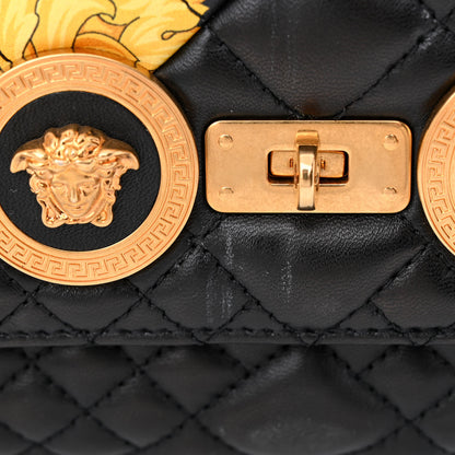 Versace Nappa Quilted Barocco Print Icon Shoulder Bag Black 12 of 13