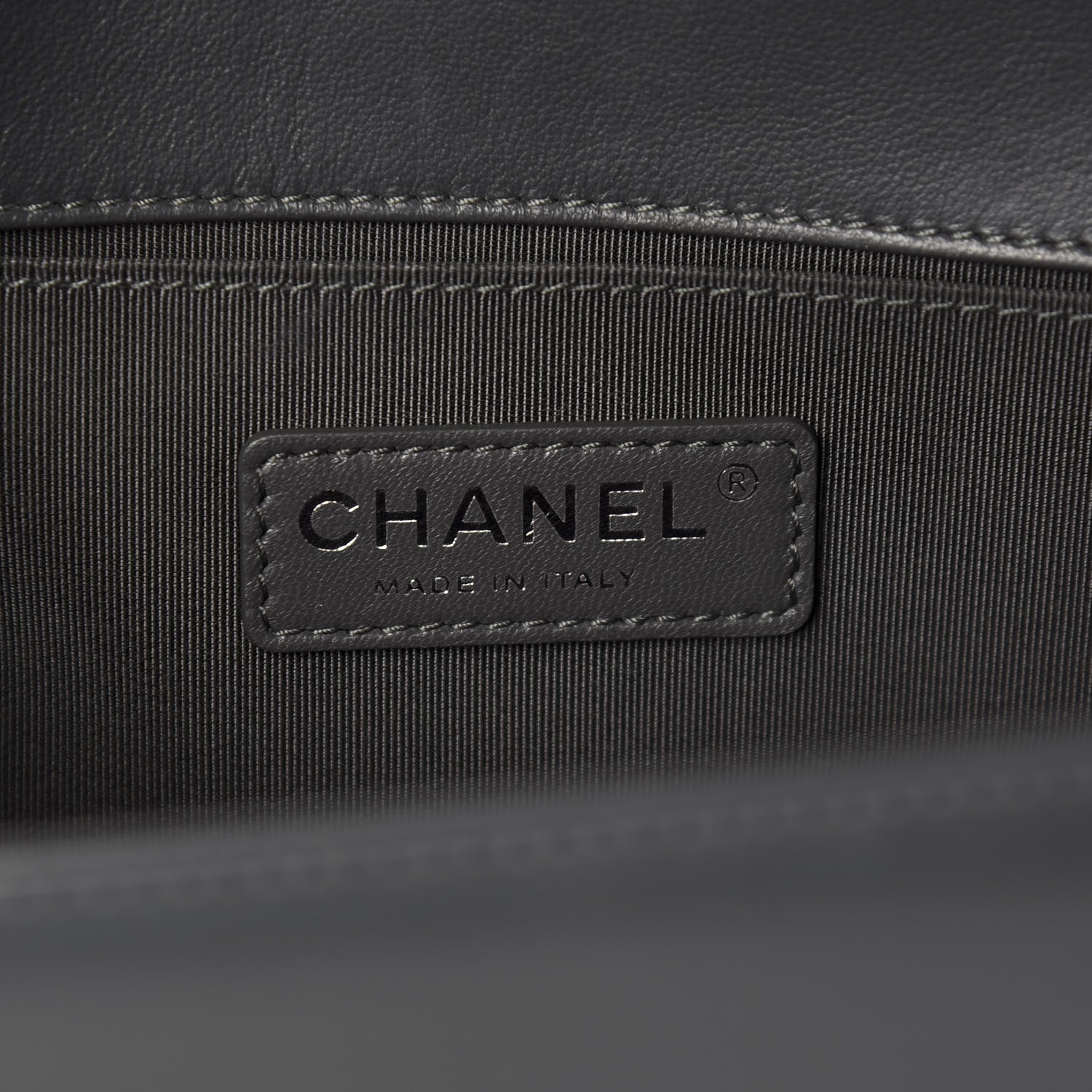 Chanel Lambskin Quilted Medium Boy Flap Dark Grey 5 of 8