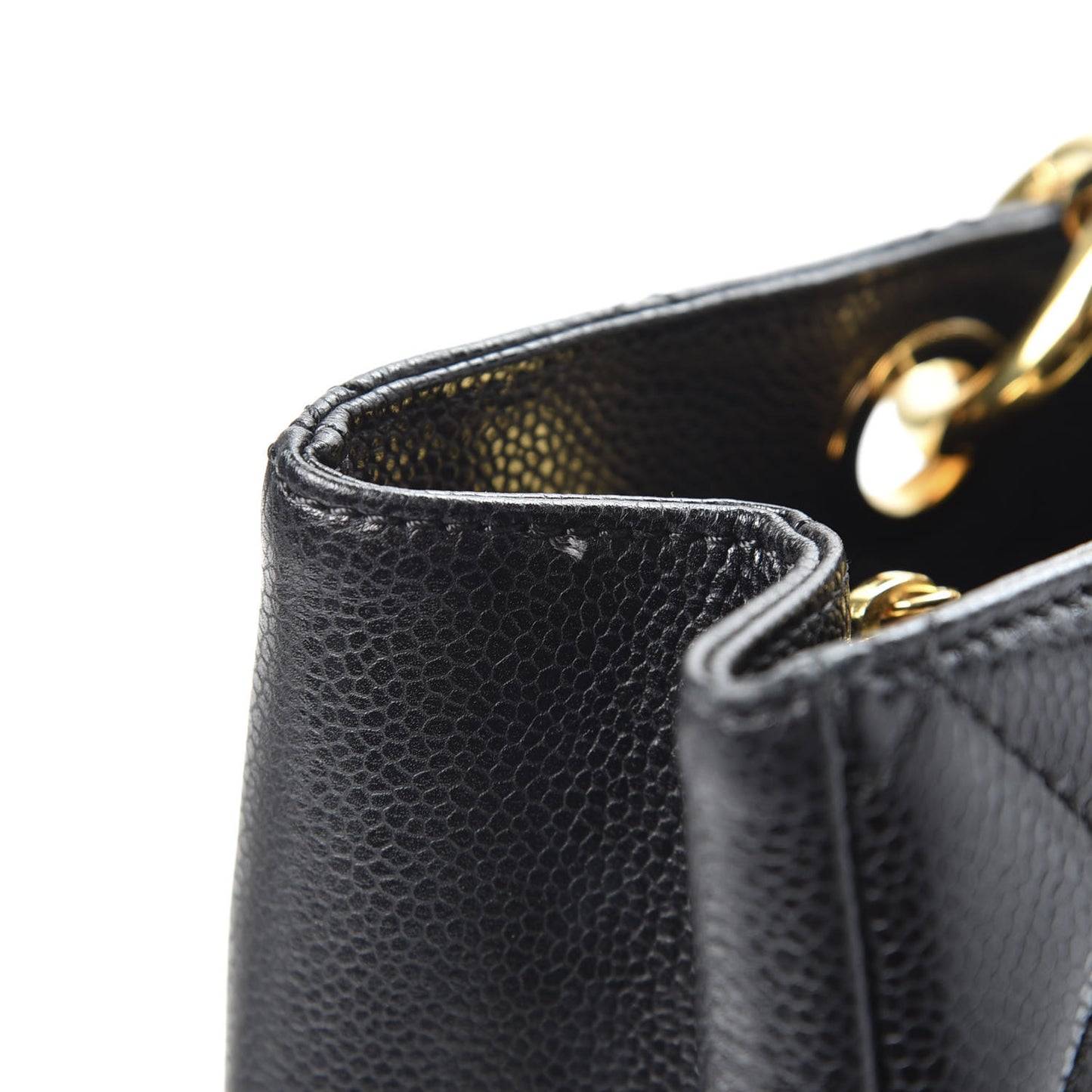 Caviar Quilted Grand Shopping Tote GST Black