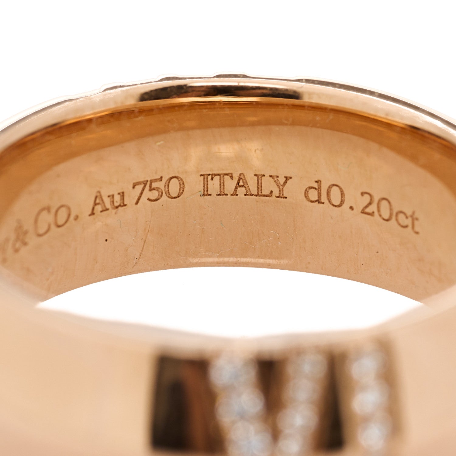 Tiffany 18K Rose Gold Diamond Atlas X Closed Wide Ring 54 7 4 of 4