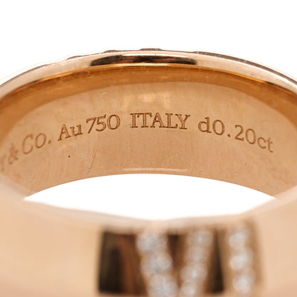 Tiffany 18K Rose Gold Diamond Atlas X Closed Wide Ring 54 7 4 of 4