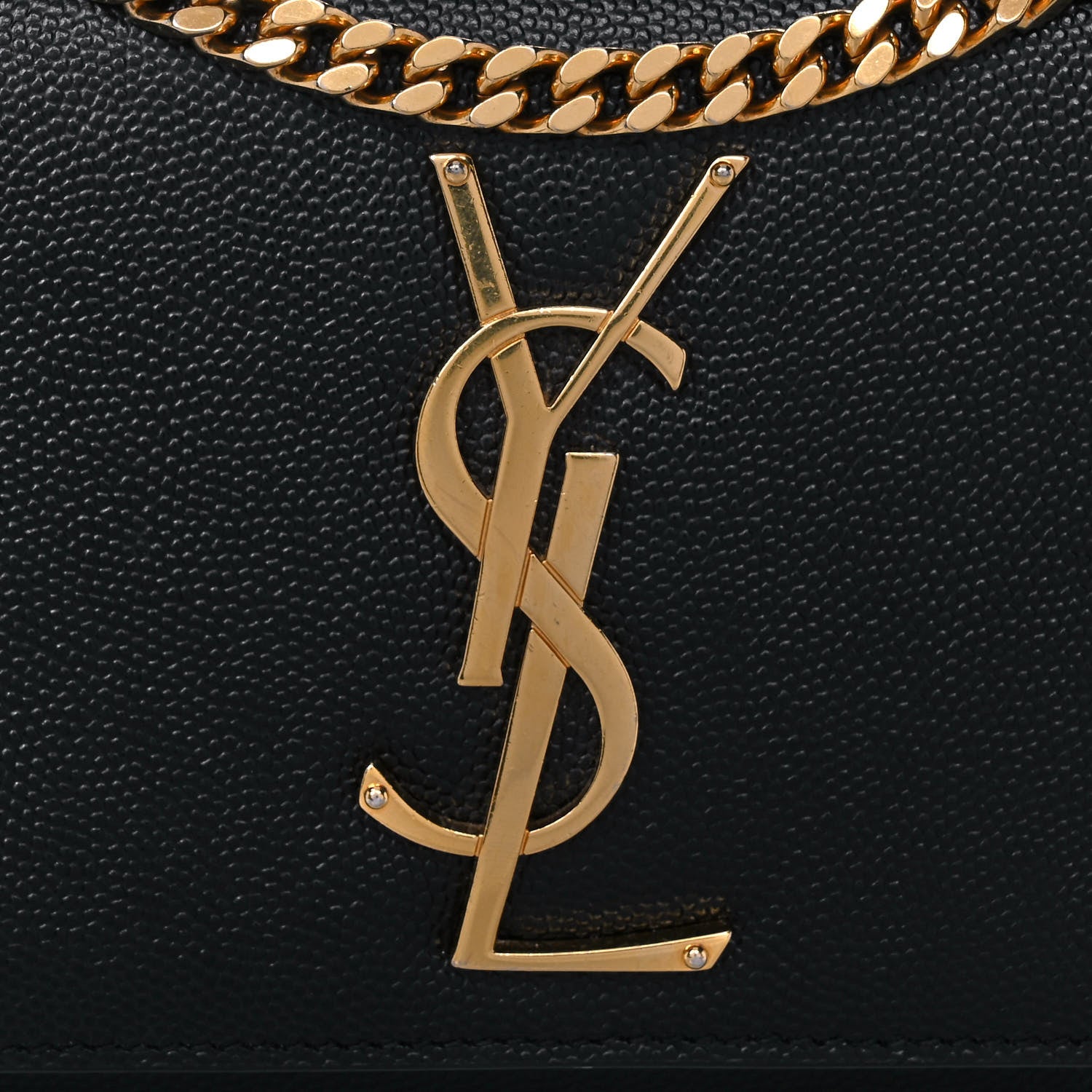 Saint Laurent Grain De Poudre Small Monogram Kate Satchel Black 7 of 12