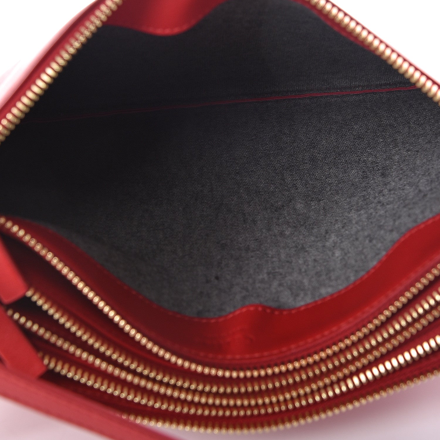 Celine Lambskin Large Trio Crossbody Bag Red 7 of 11