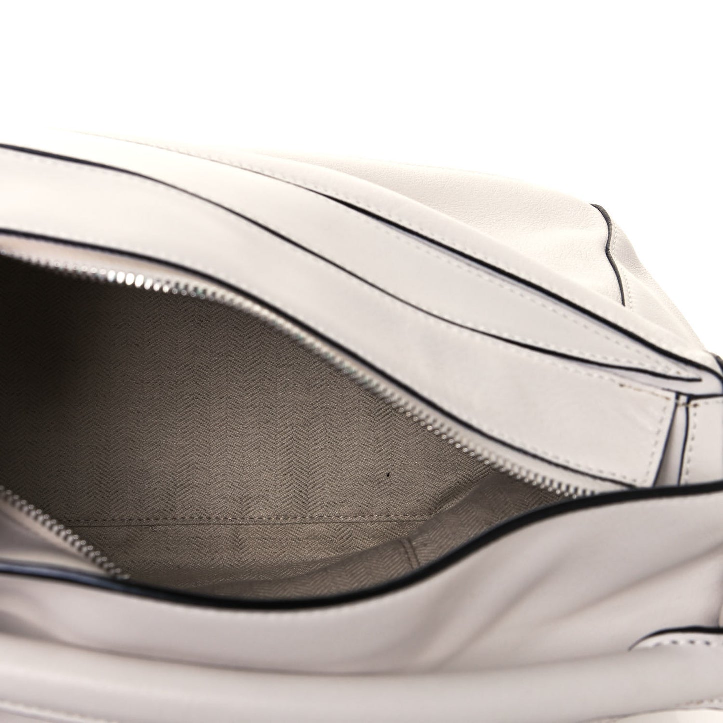 Calfskin Medium Puzzle Bag White