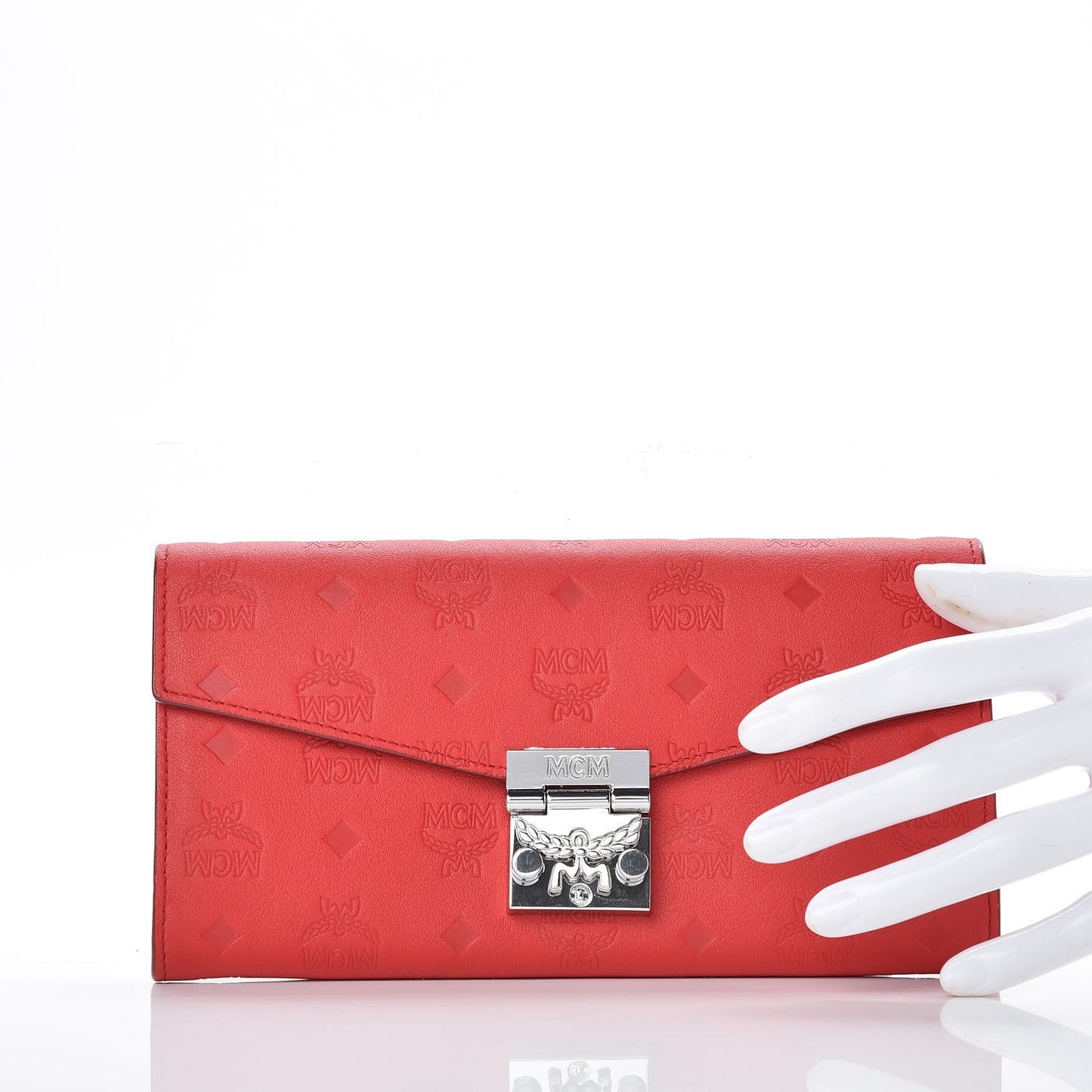 Calfskin Ottomar Large Patricia Wallet On Chain Red
