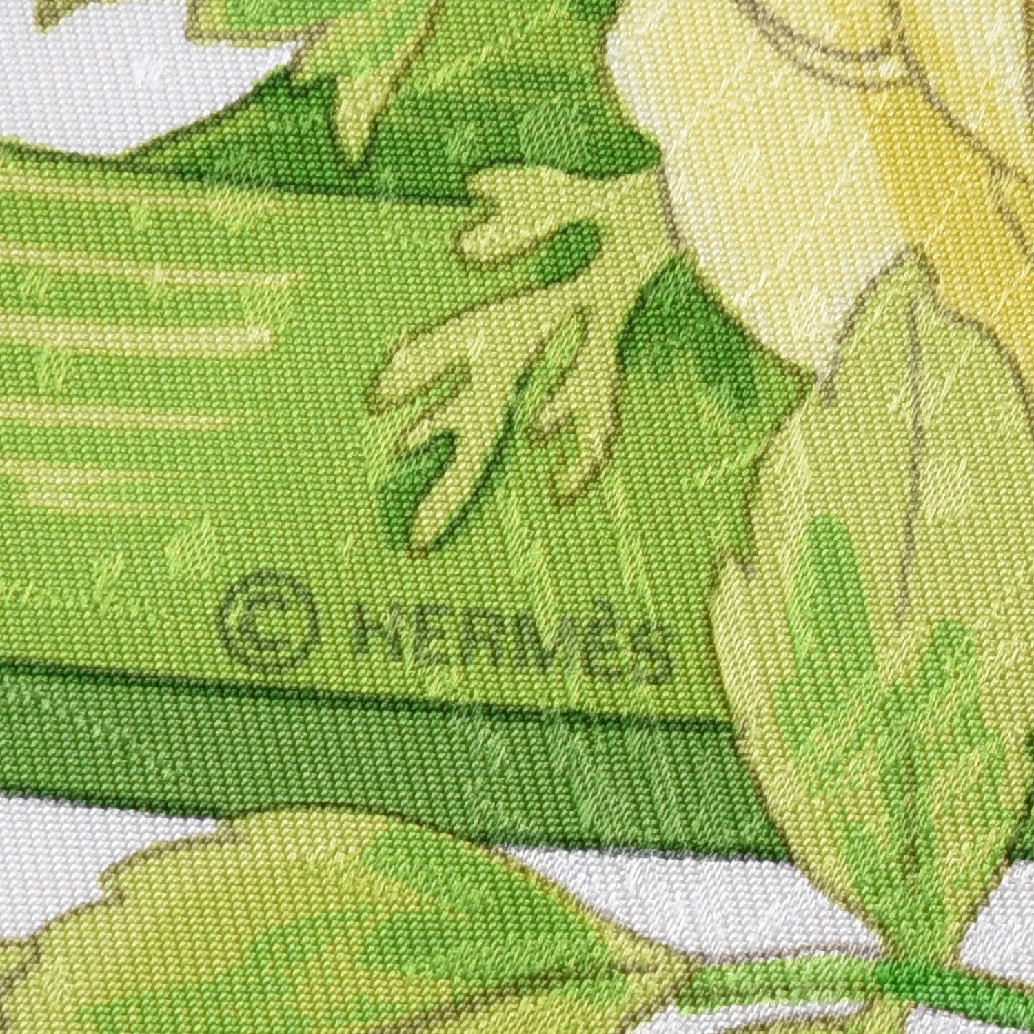 Hermes Jacquard Silk Romantique Scarf 90 5 of 6