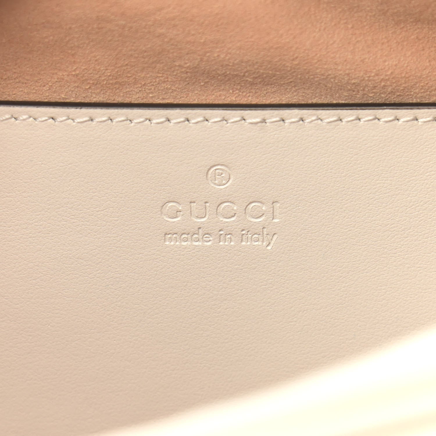 Gucci Calfskin Matelasse Small GG Marmont Chain Shoulder Bag White 6 of 10