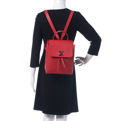 Louis Vuitton Soft Calfskin Lockme Backpack Rubis 2 of 6