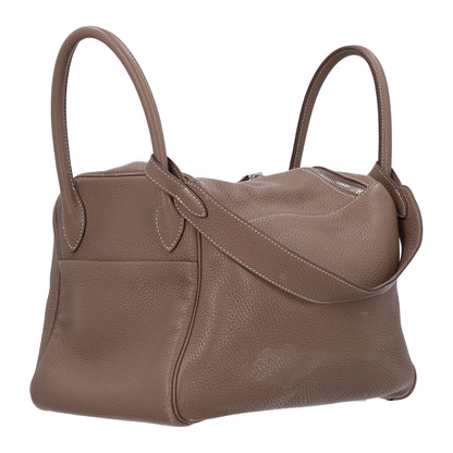 Hermes Taurillon Clemence Lindy 30 Etoupe 2 of 9