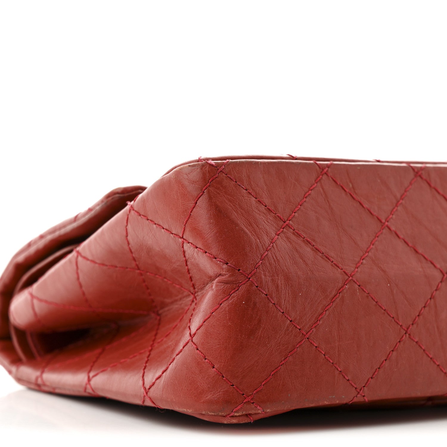 Chanel Aged Calfskin Quilted 2.55 Reissue 226 Flap Red 9 of 13