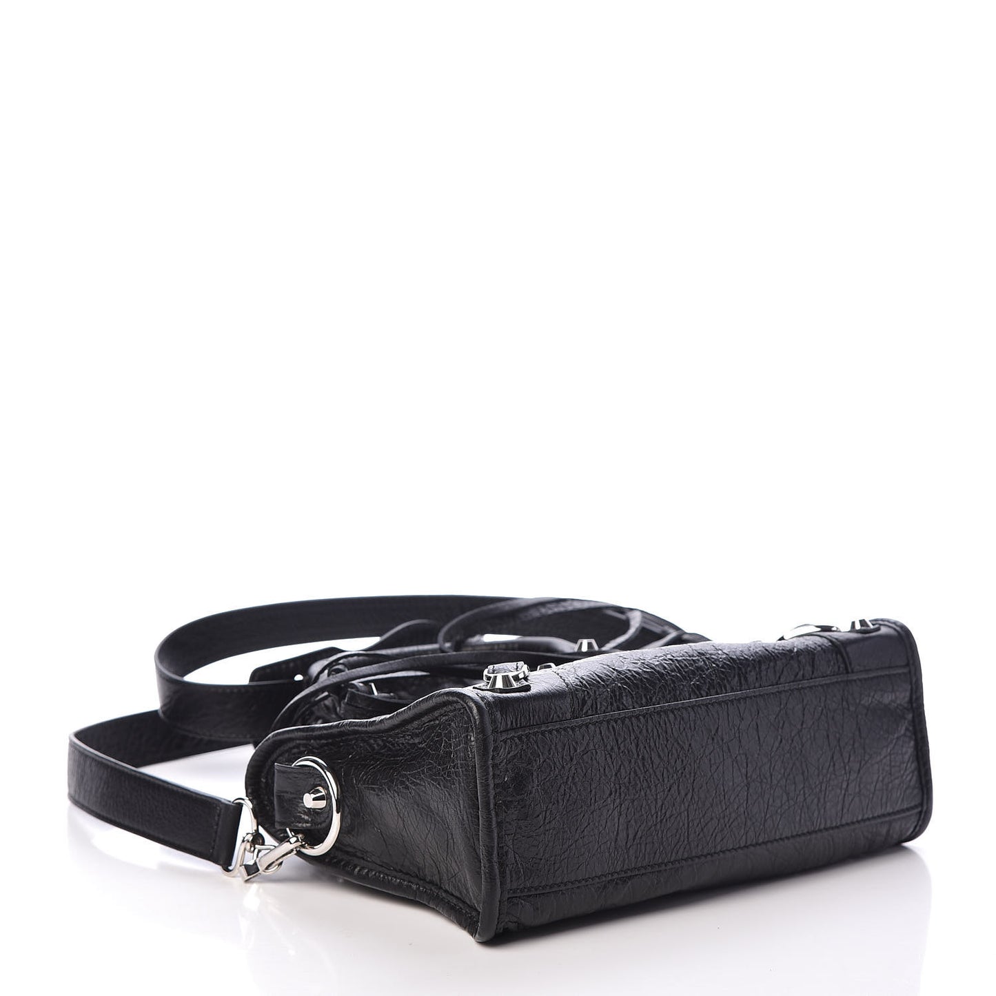 Agneau Classic Silver Hardware Mini City Black