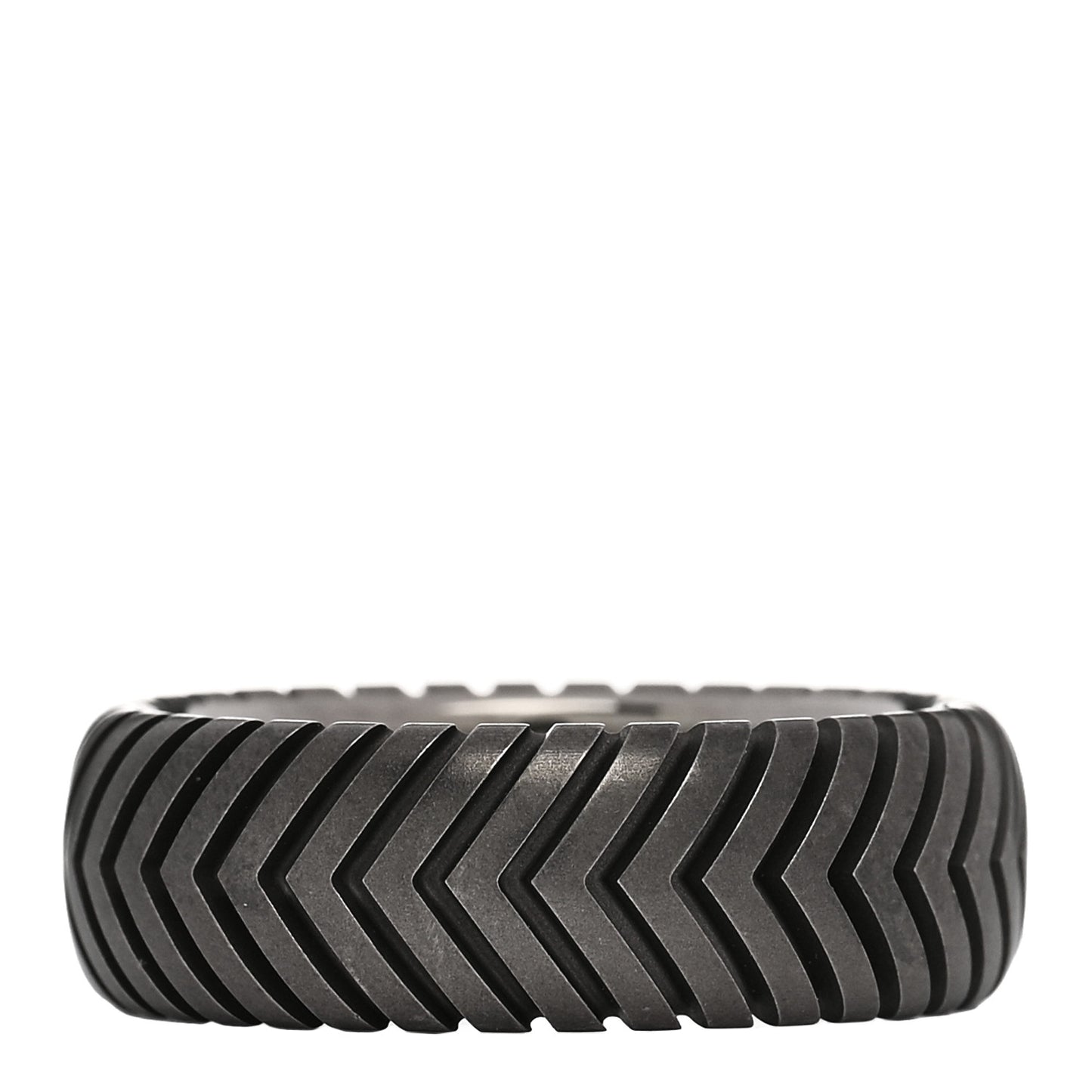 Titanium 8mm Chevron Band Ring 63 10.5