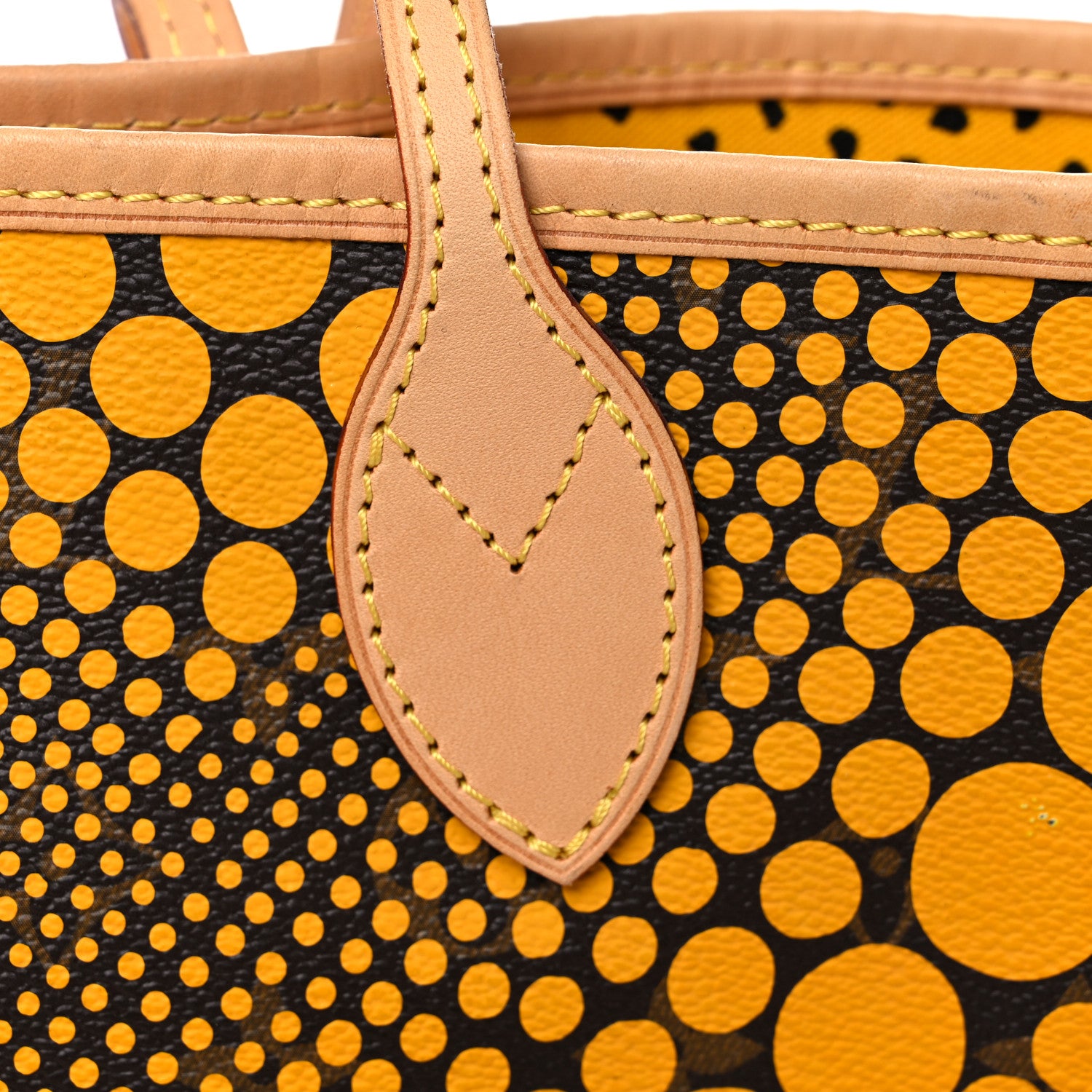 Louis Vuitton Monogram Kusama Waves Neverfull MM Yellow 12 of 16
