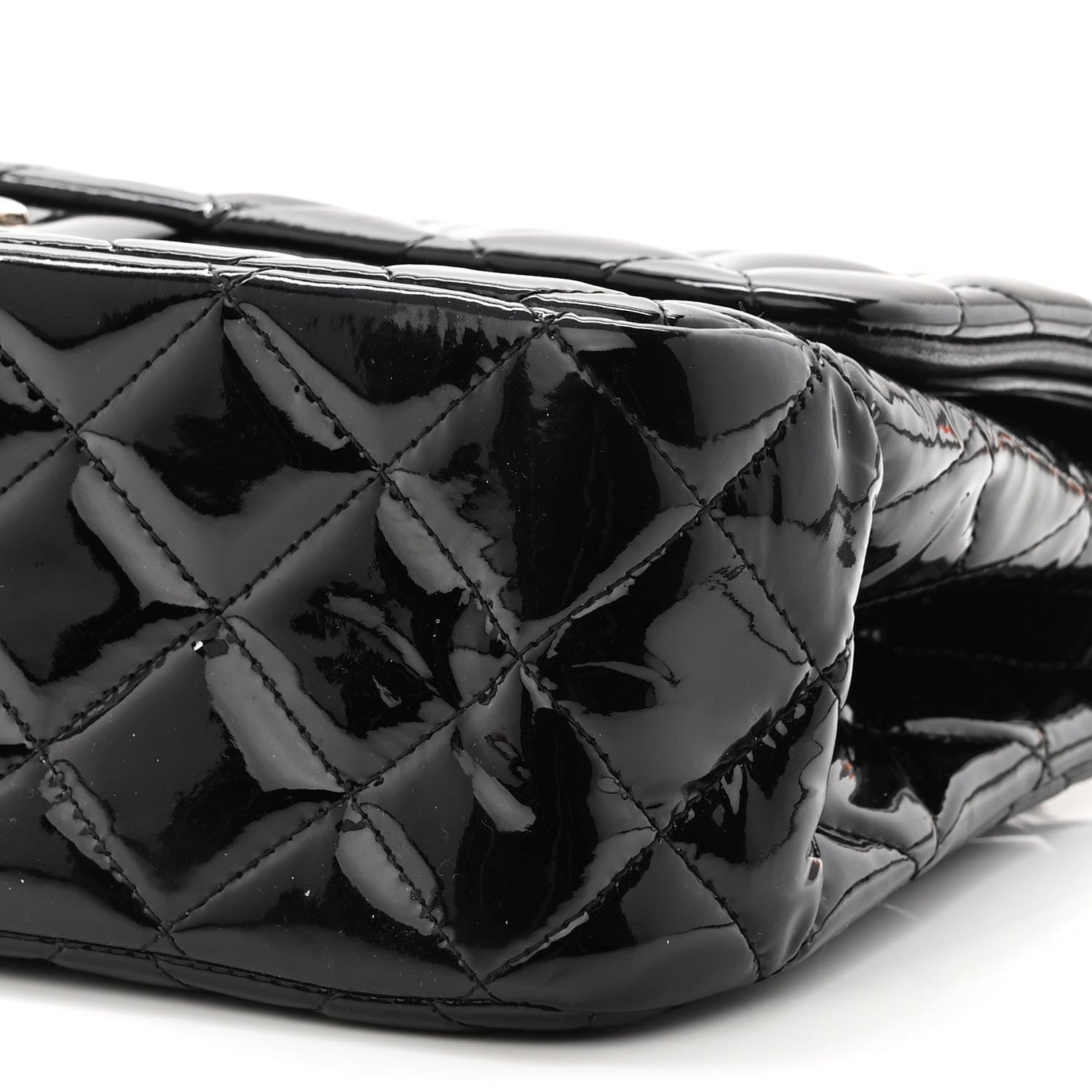 Chanel Patent Quilted Jumbo Double Flap Black 10 of 11