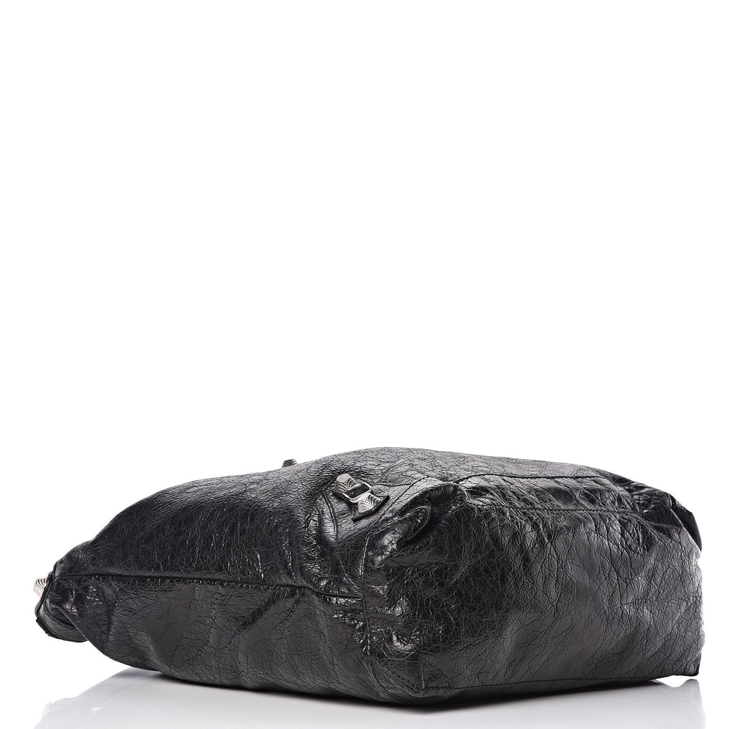 Agneau Giant 12 Silver Hardware Day Hobo Black
