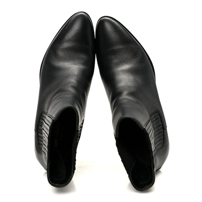 Saint Laurent Calfskin Brit Souple Ankle Boots 38 Black 2 of 9
