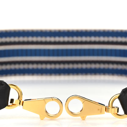 Hermes Toile Swift 50mm Sangle Cavale Shoulder Strap Bleu Zellige Indigo Black 3 of 5