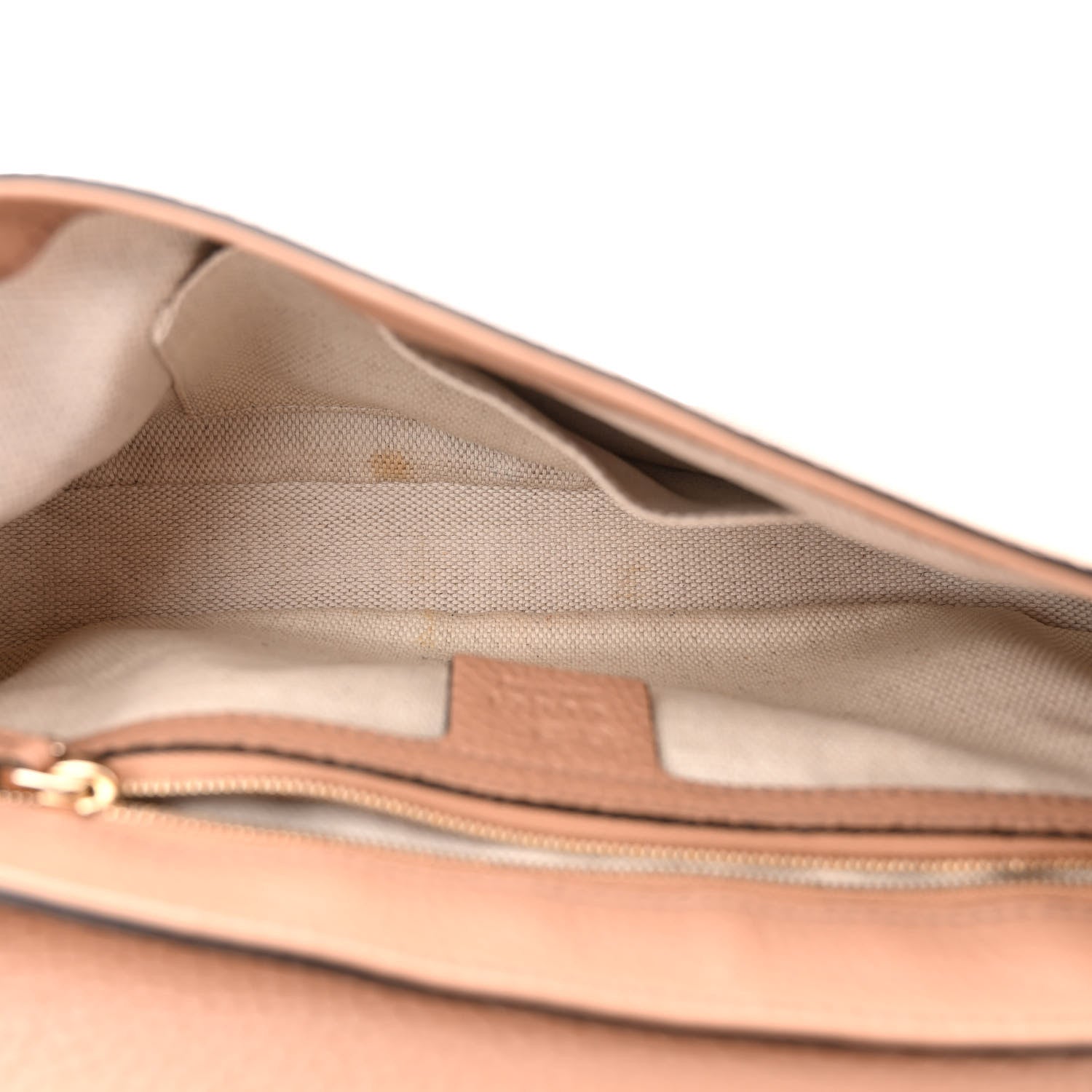 Gucci Pebbled Calfskin Medium Soho Flap Crossbody Camelia 5 of 10