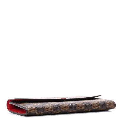 Louis Vuitton Damier Ebene Emilie Wallet Red 4 of 10