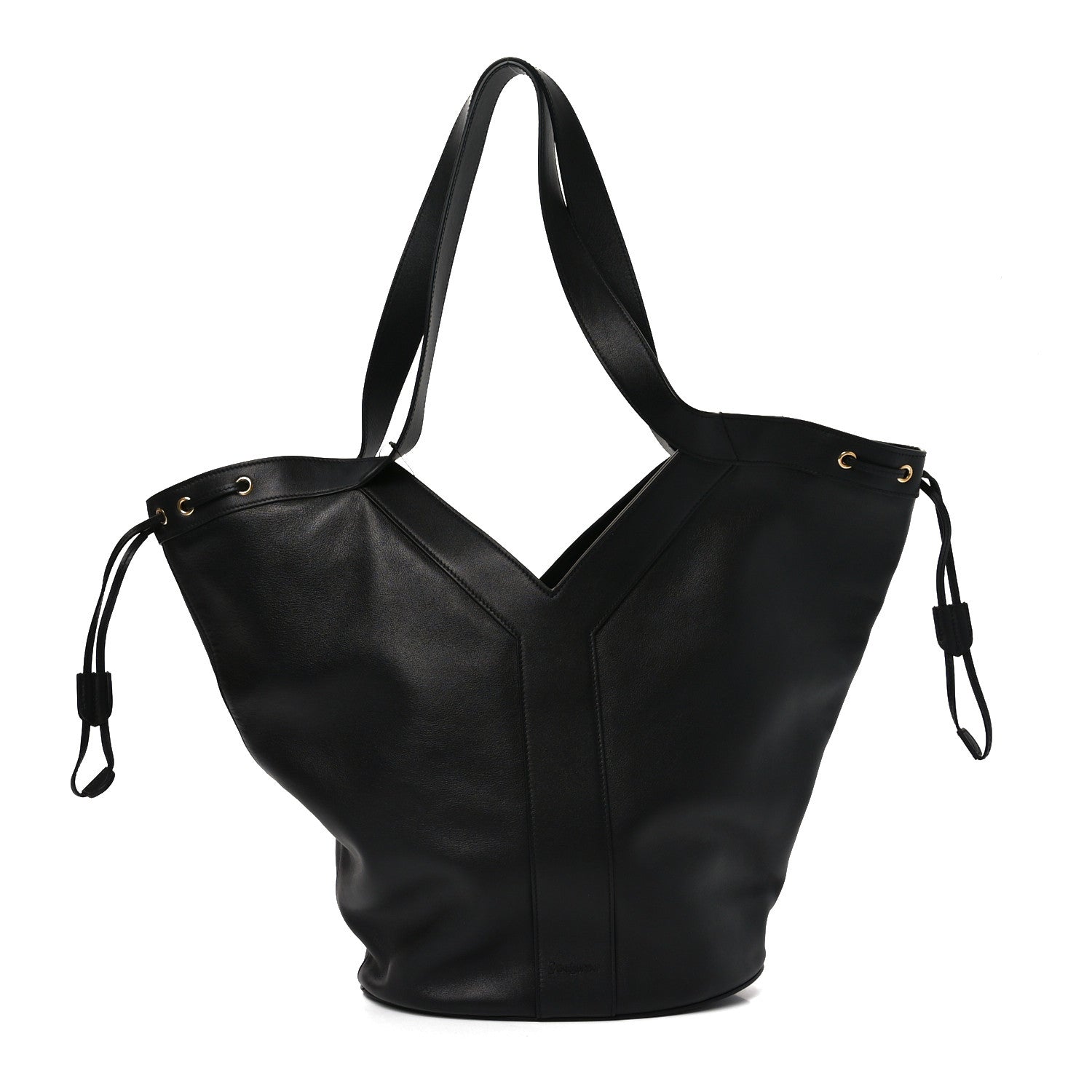 Saint Laurent Santorini Lux Calfskin Y Drawstring Tote Black 1 of 10