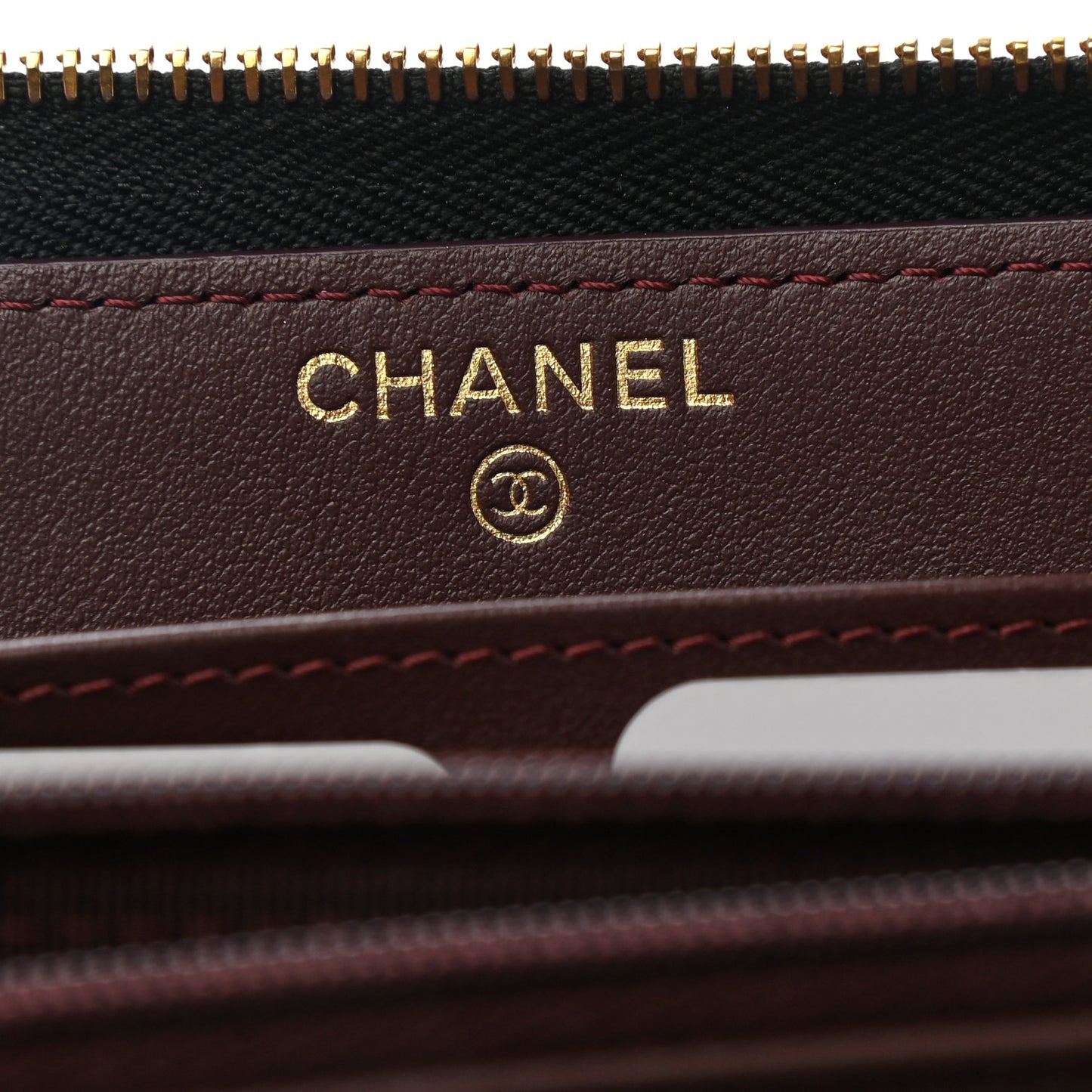 Caviar Quilted Large Gusset Zip Around Wallet Black