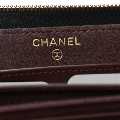 Chanel Caviar Quilted Large Gusset Zip Around Wallet Black 6 of 9