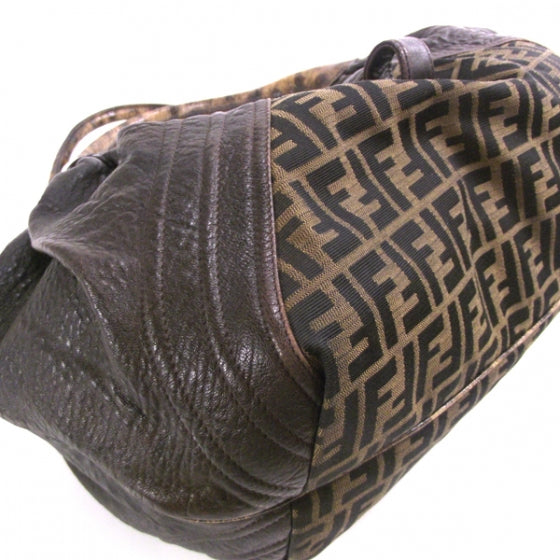 Fendi Zucca Nappa Nuvolata Vitello Tortuga Spy Tobacco Moro 5 of 12