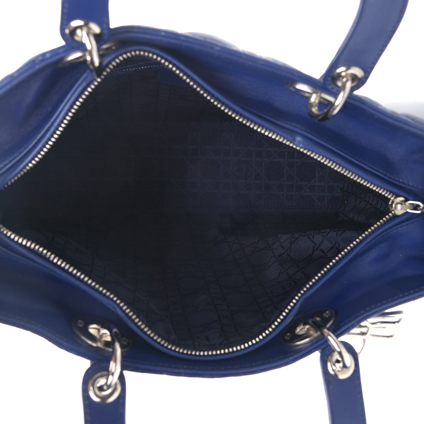 Lambskin Cannage Large Lady Dior Blue