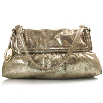 Fendi Metallic Calfskin Chef Shoulder Bag Gold 1 of 12