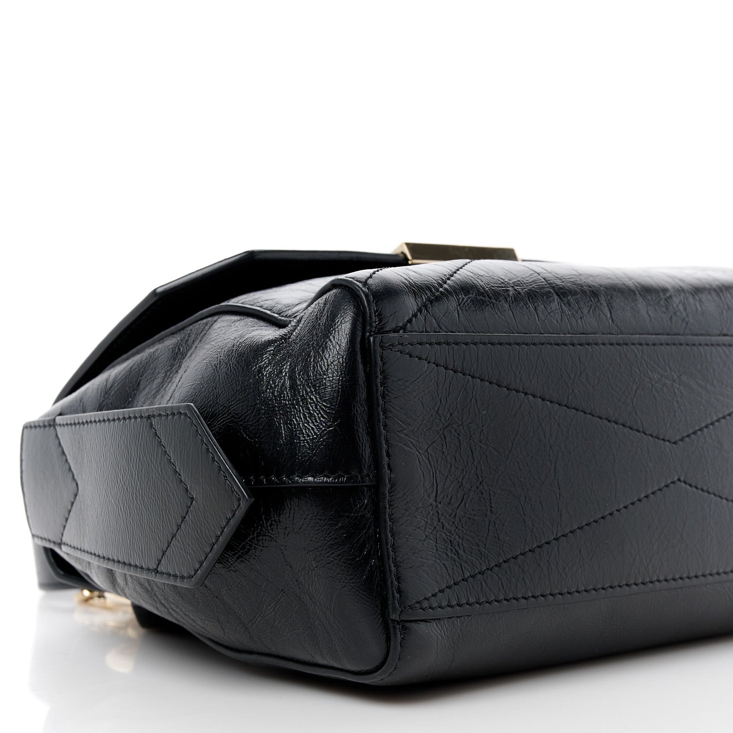 Givenchy Creased Patent Calfskin Small ID Flap Black 9 of 12