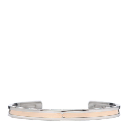 Bulgari 18K Rose Gold Stainless Steel B.Zero1 Cuff Bracelet SM 1 of 8