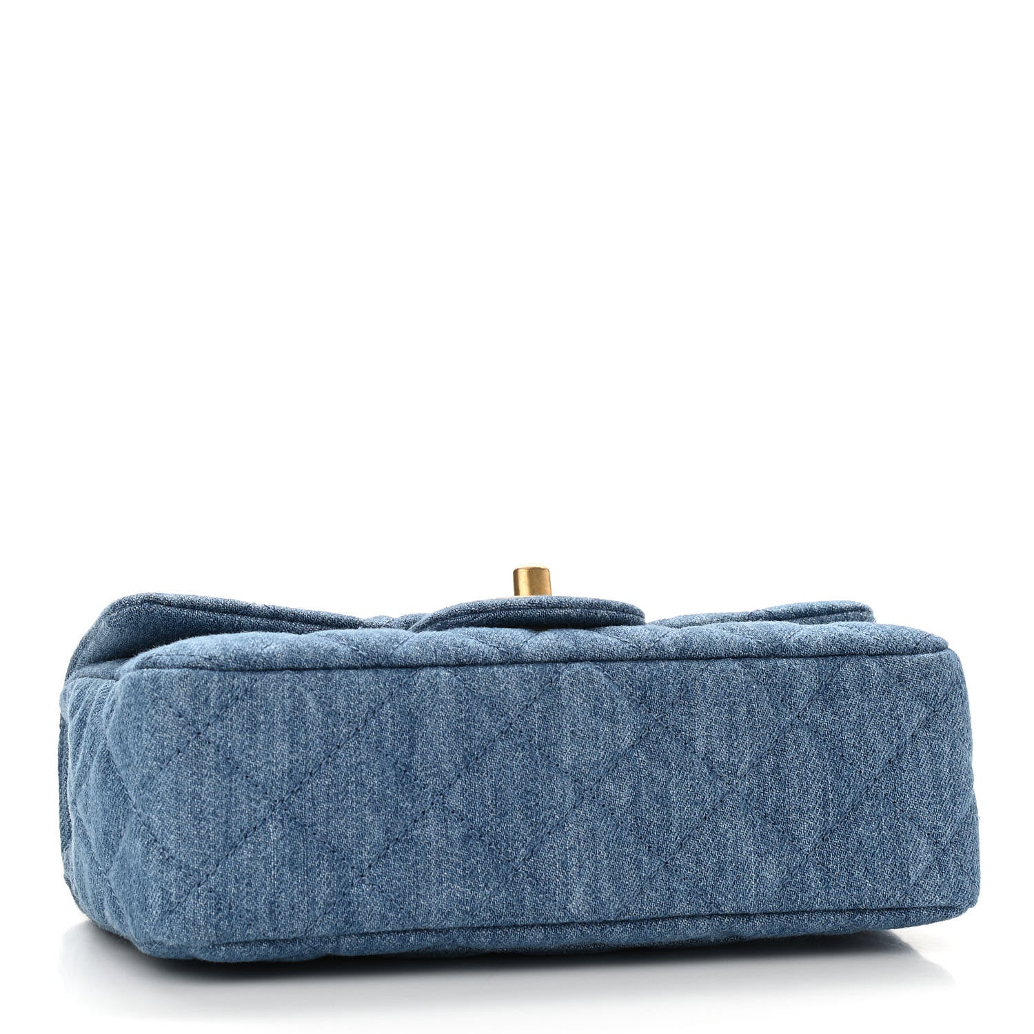 Chanel Denim Quilted Mini Pearl Crush Rectangular Flap Blue 6 of 18