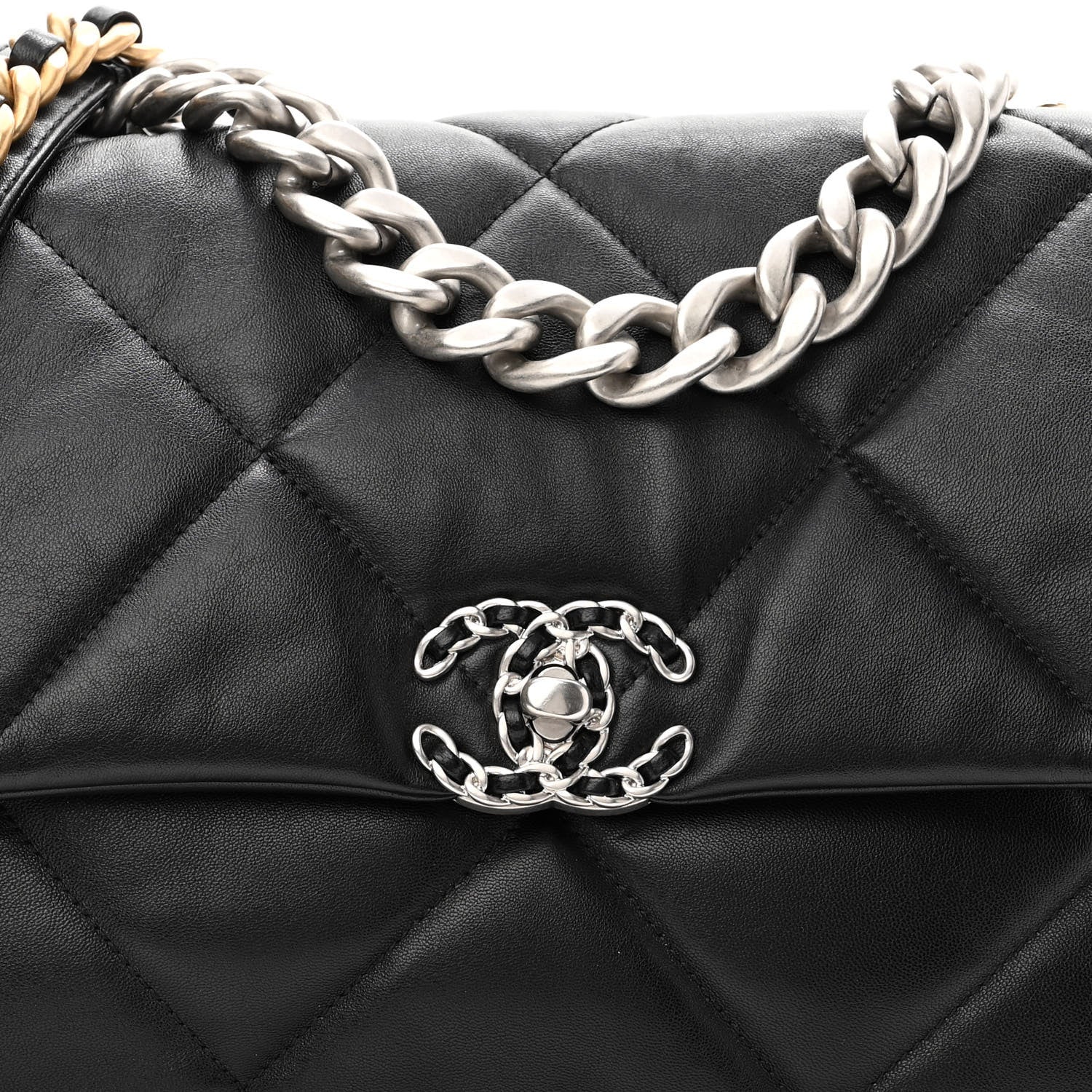 Chanel Lambskin Quilted Large Chanel 19 Flap Black 7 of 10