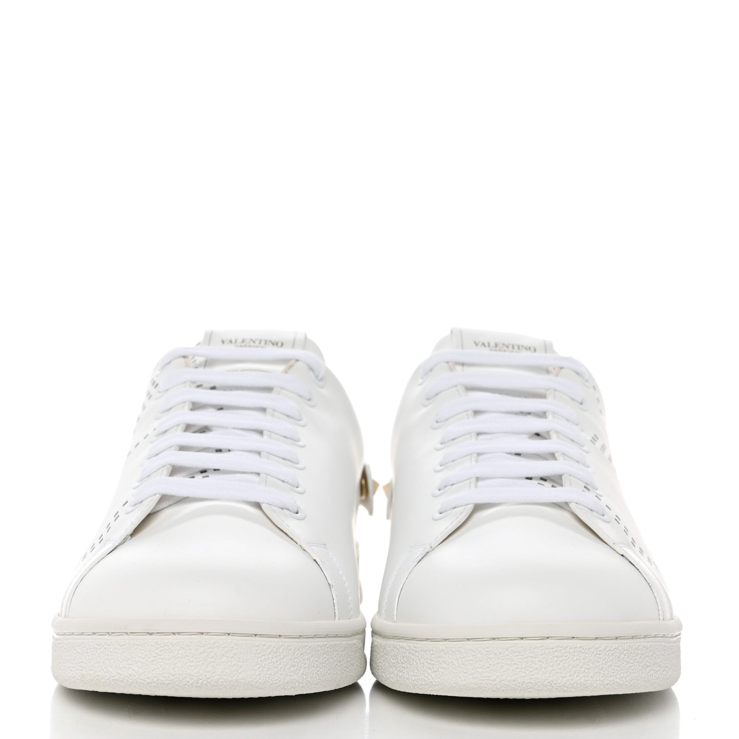 Calfskin Mens Backnet Sneakers 43 White