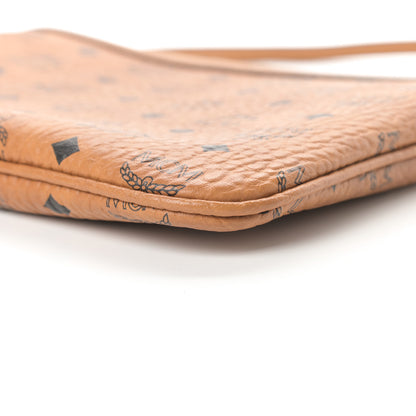 MCM Visetos Liz Shopper Tote Pouch Cognac 10 of 11