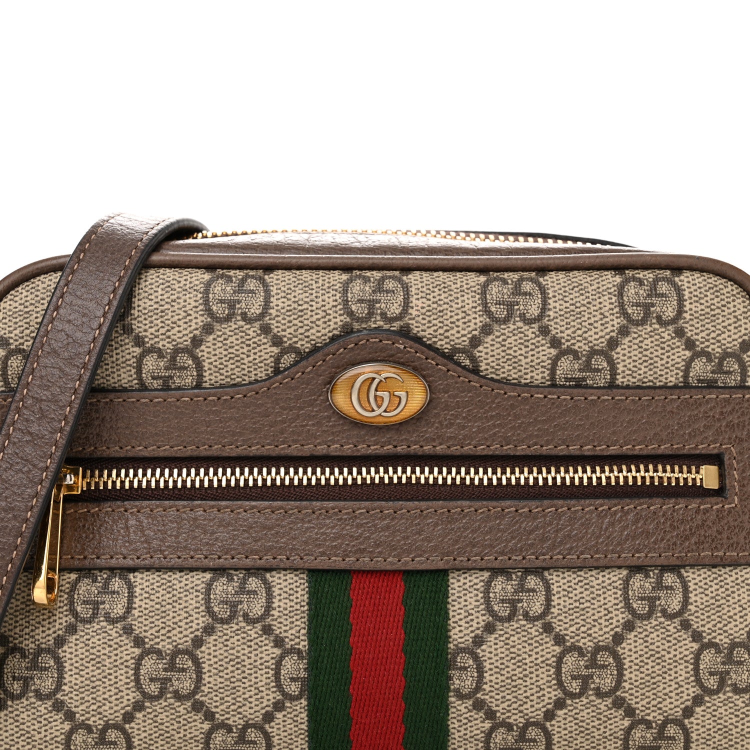 Gucci GG Supreme Monogram Web Mini Ophidia Shoulder Bag Brown 8 of 16