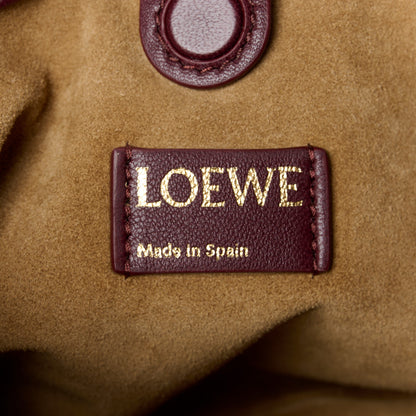 Loewe Mellow Nappa Lambskin Mini Flamenco Knot Clutch With Chain Dark Burgundy 6 of 10