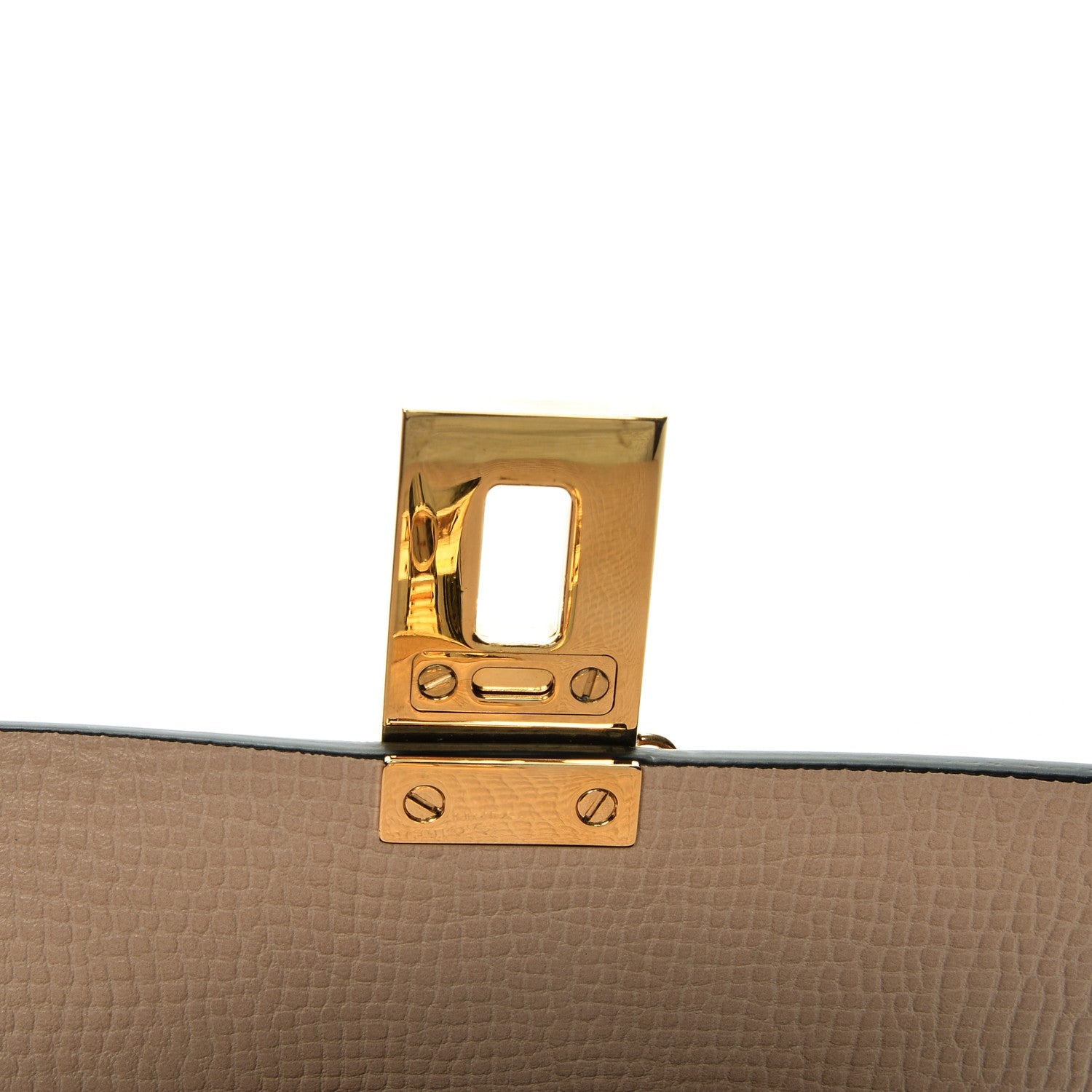 Chloe Grained Calfskin Lambskin Mini Bi-Color Drew Shoulder Bag Powder Beige Caramel 11 of 12