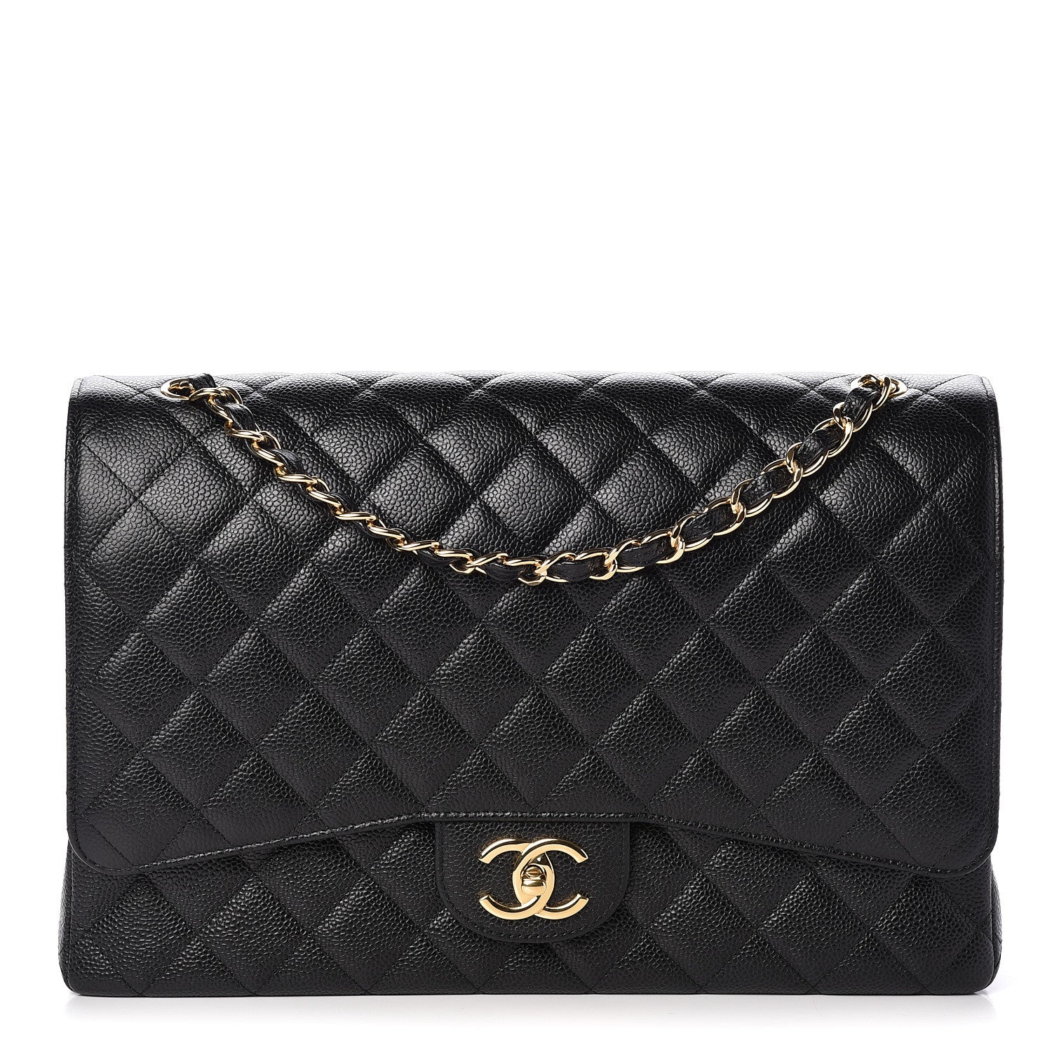Chanel Caviar Quilted Maxi Double Flap Black 1 of 10