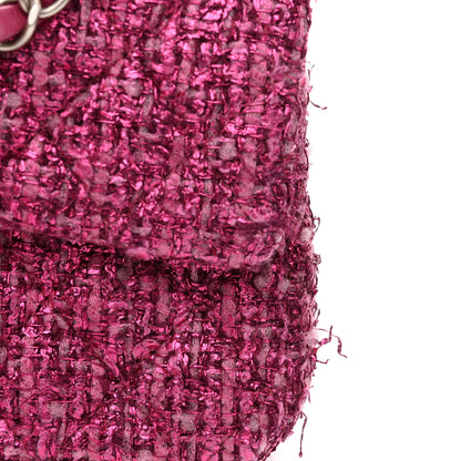 Chanel Metallic Tweed Quilted Mini Rectangular Flap Pink 12 of 13