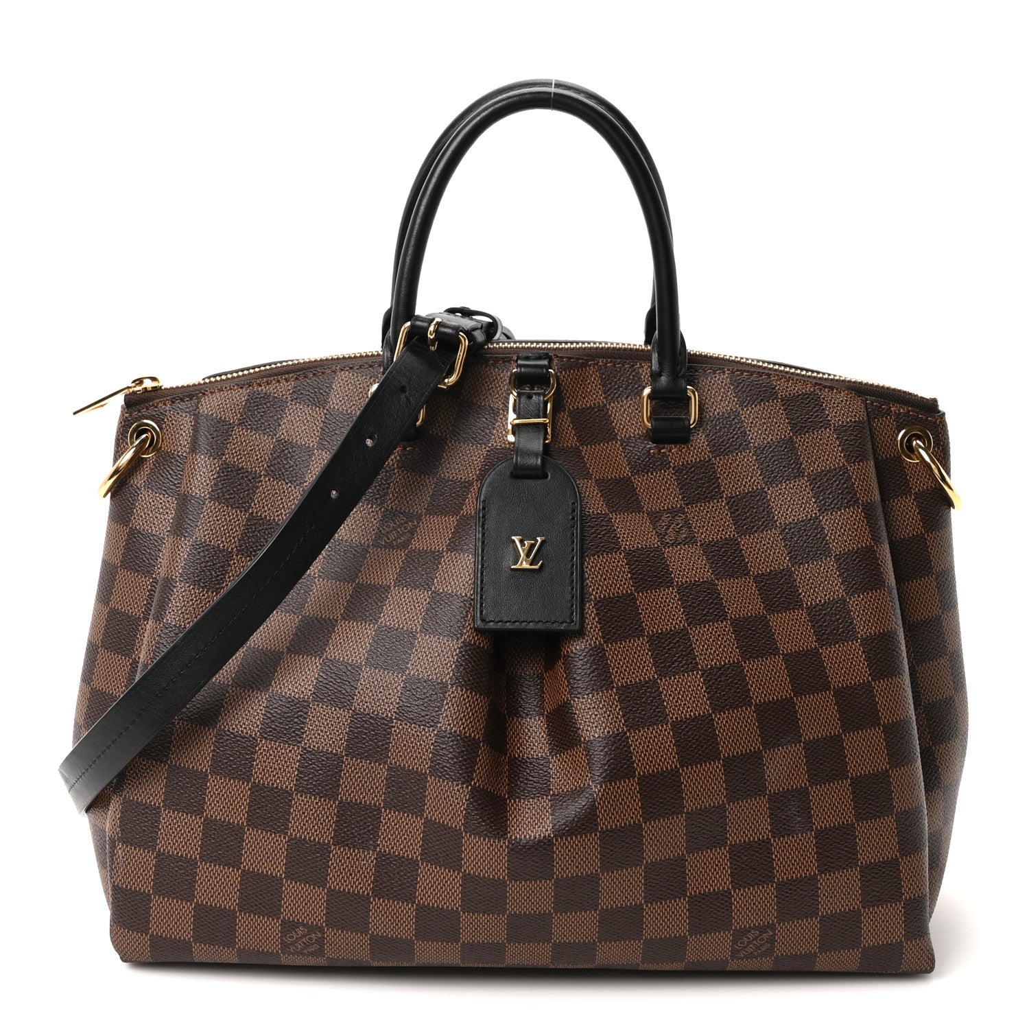 Louis Vuitton Damier Ebene Odeon Tote MM Black 1 of 9