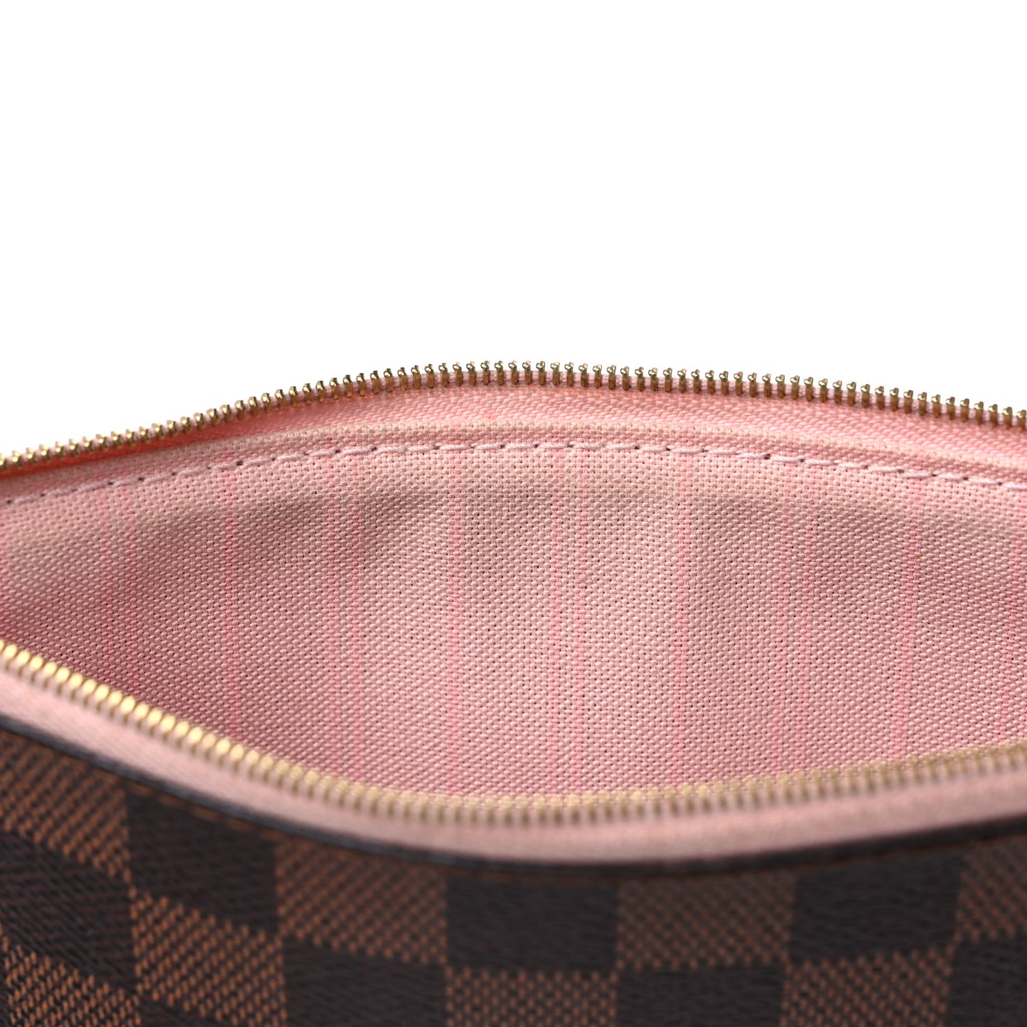 Damier Ebene Neverfull MM GM Pochette Rose Ballerine