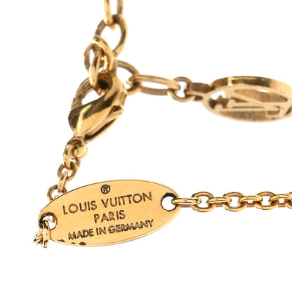 Louis Vuitton Metal Crystal LV Iconic Necklace Gold 4 of 4