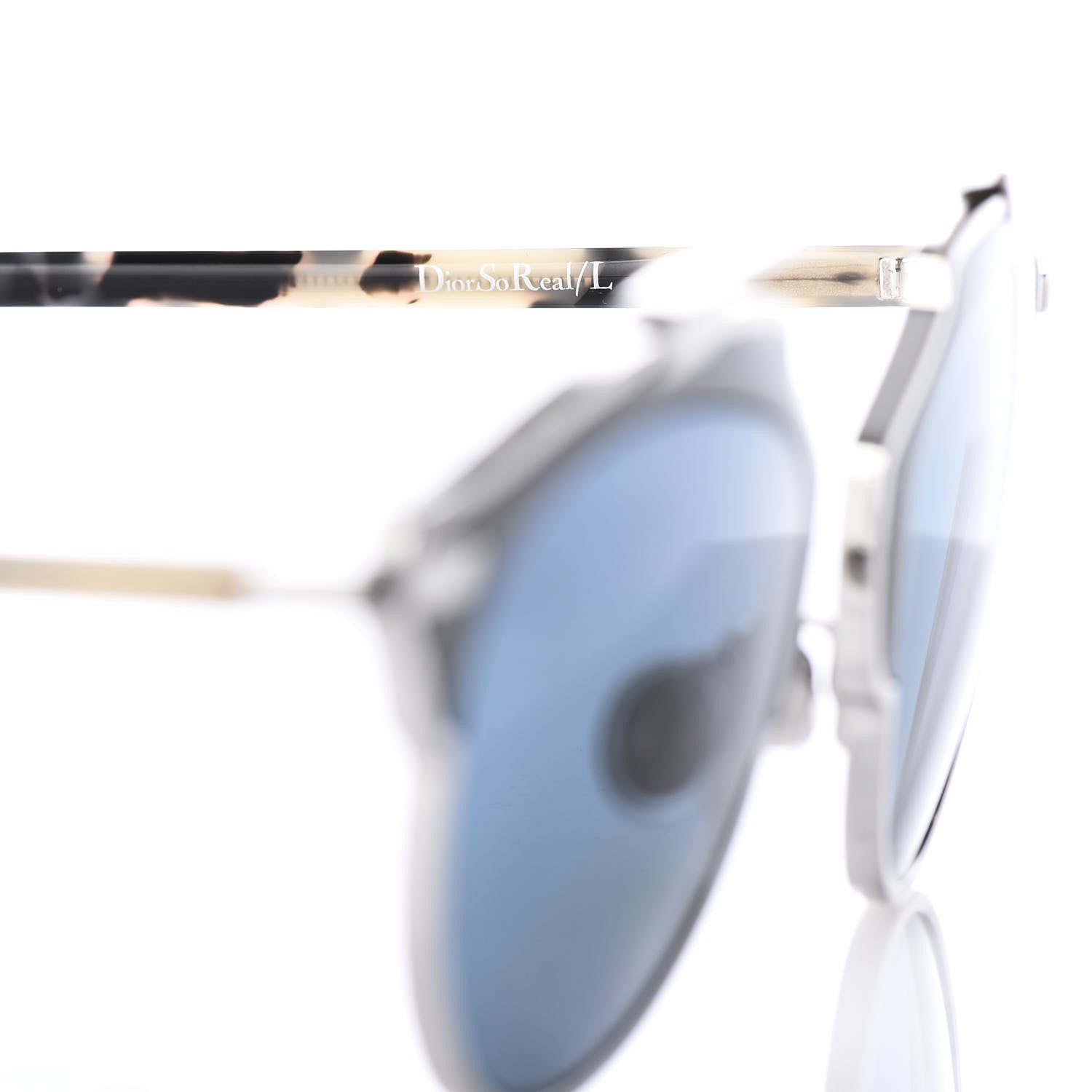 Christian Dior Metal Lambskin Mirrored So Real Sunglasses Blue Tortoise 6 of 8