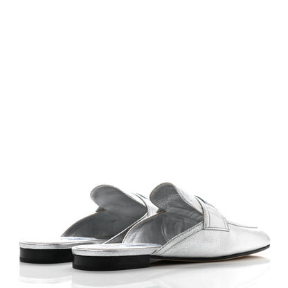 Prada Madras Lux 10mm Mules 37.5 Argento 4 of 8