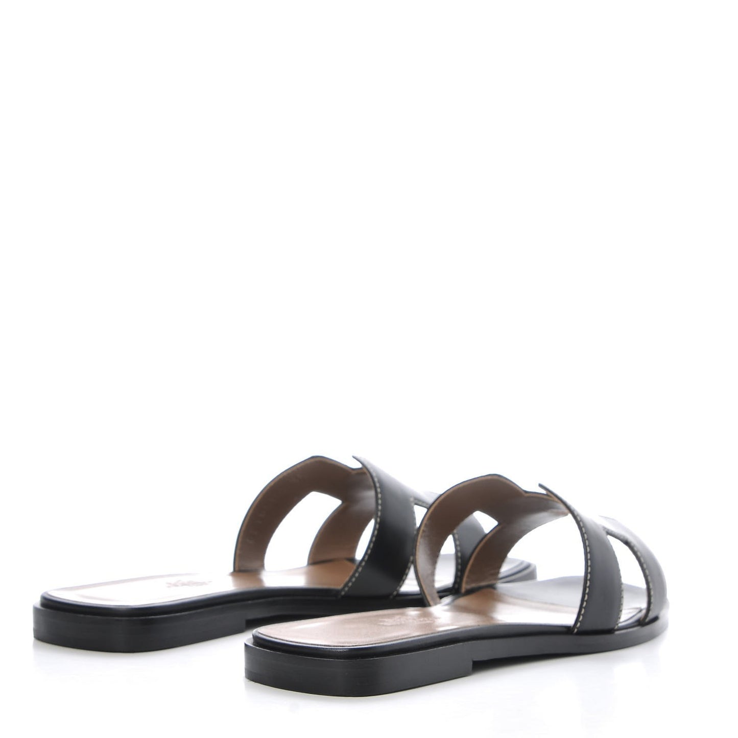 Box Calfskin Oran Sandals 37 Black